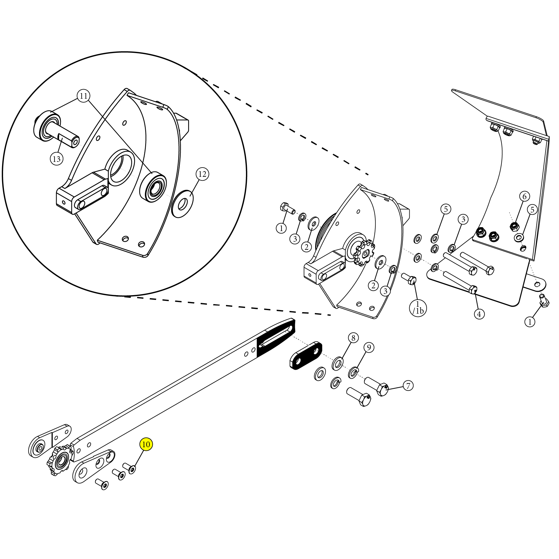 Nose-End Torx Screw (M8 Torx Screw, Flat-Head (M8-1.25 x 20mm)