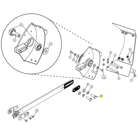 Bar-Mounting Bolt (M12 Bolt, Hex-Head, 1.25mm X 35mm)