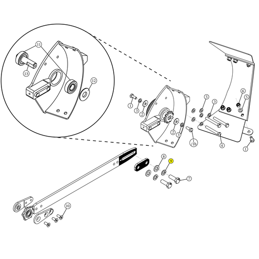 Bar-Mounting Hardware (M12 Split-Lock Washer)