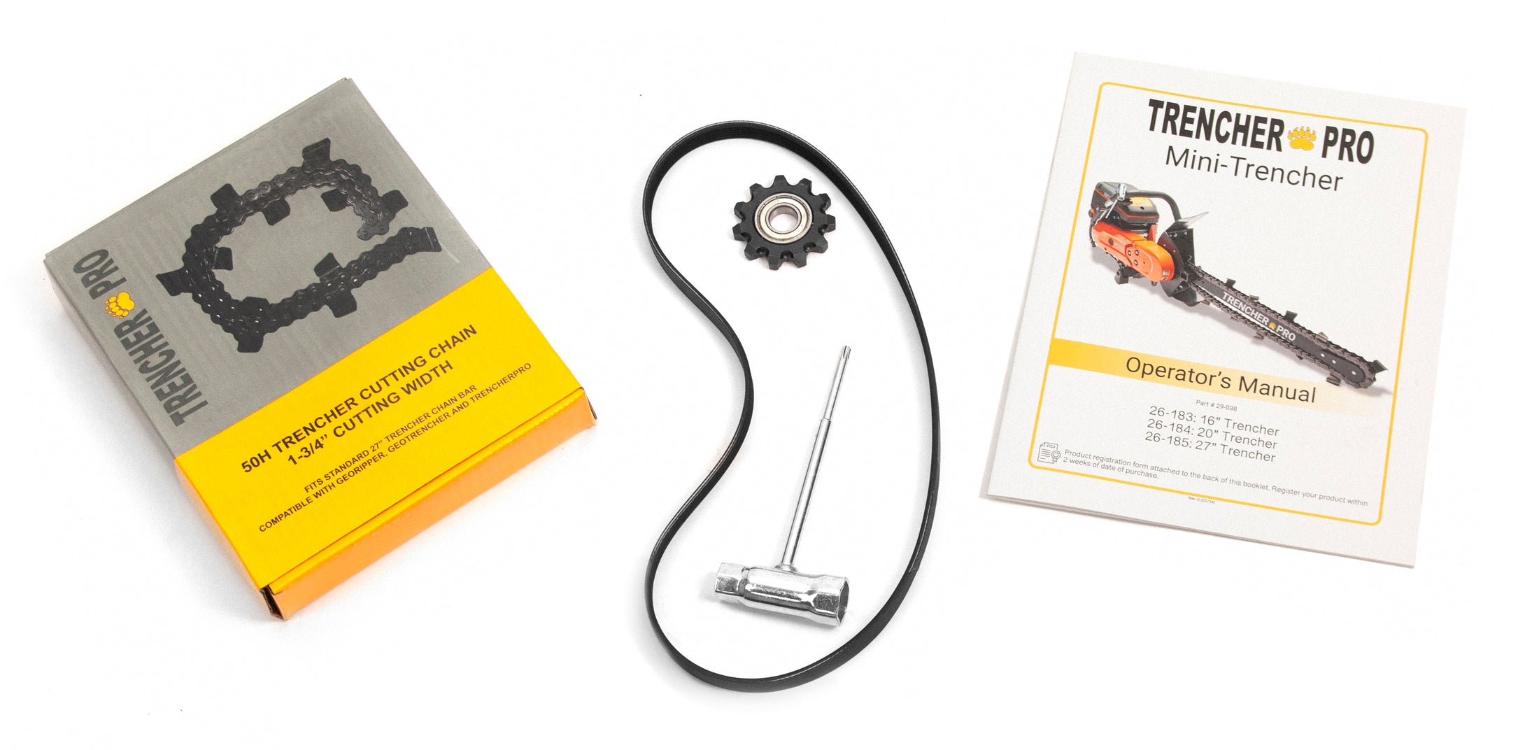 TrencherPro Portable Trenching System, ToolTuff 74cc Powertrain, With Cart